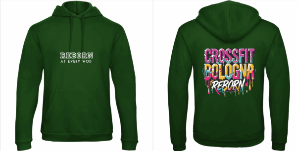 Felpa con cappuccio Unisex Verde