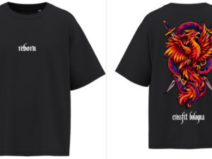 Maglia oversize Fenice & Serpente